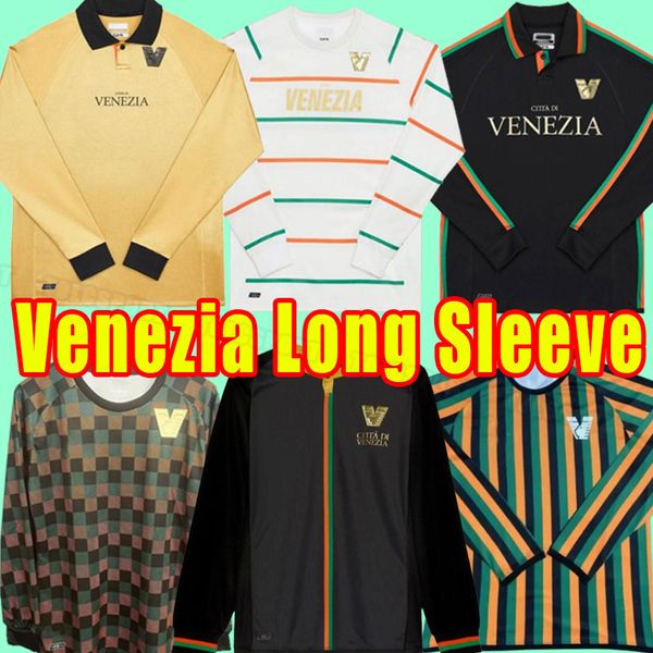 

long sleeve training 23 24 venezia fc soccer jerseys tessmann crnigoi 2023 2024 mariano johnsen mazzocchi football shirts aramu forte fiordi, Black;yellow