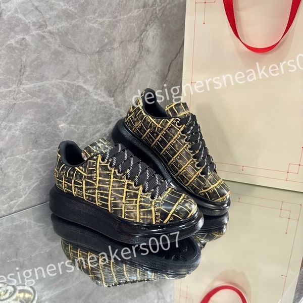 

sneakers casual alexander shoes tread slick chaussures high triple royal pale lace up sneaker men platform womens trainers xsd221115, Black