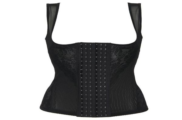 

wholewomen underbust vest corset waist cincher seamless underwear slimming body shaper strap waiste trianing corselet am1310670, Black;white