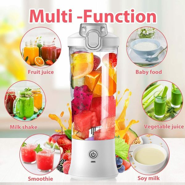 

600ML Electric Nutri Bullet Blenders Fruit Mixers 4000mAh USB Rechargeable Smoothie Portable Mini Juicer