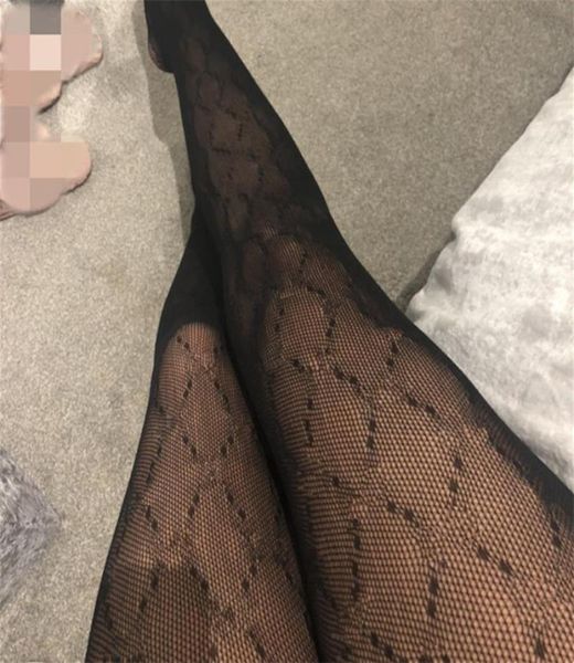 

full classic letter pantyhose with box fashion slim tights for boots dress night club tights lady elastic leggings2605158, Black