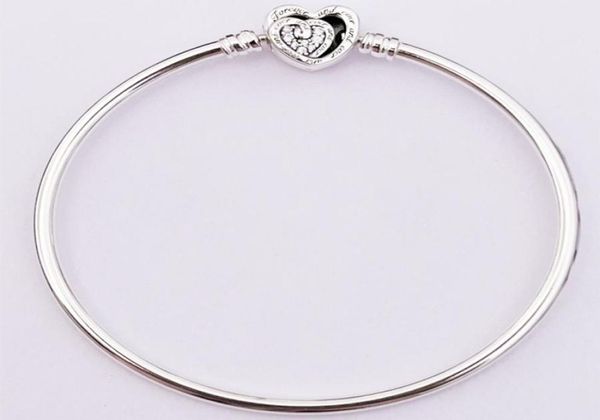 

designer entwined heart clasp bangle bracelets jewelry fashion charm jewelrys for women wedding party birthday gifts 591064c011427907, Silver