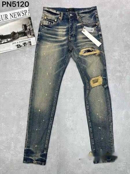 

purple-bran* brand fashion mens jeans cool style luxury designer denim pant distressed ripped biker black blue jean slim bound fit
