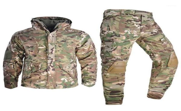 

gym clothing men039s winter jackets pants fleece warm hooded coats military tactical jacket parkas thick thermal windbreaker u8555267, White;black