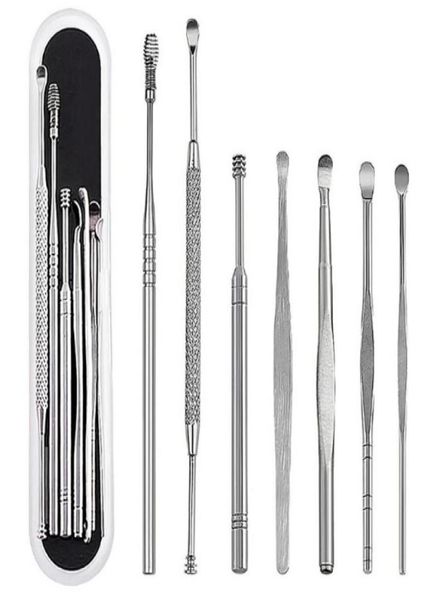 

ear care supply 7pcsset wax pickers cleaner stainless steel earpick remover curette pick spoon epiwax4055615