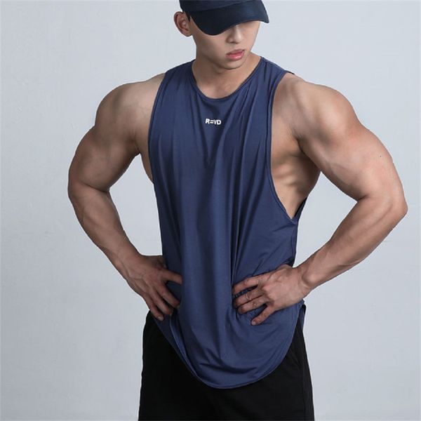 

men' tank brand casual fashion clothing bodybuilding cotton gym tank men sleeveless undershirt fitness stringer muscle workout vest, White;black