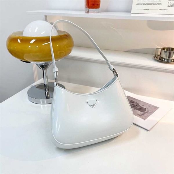 

68% off 2023 new bagbag designer underarm niche women's large capacity bag vintage foreign style handbag white patent leather premium