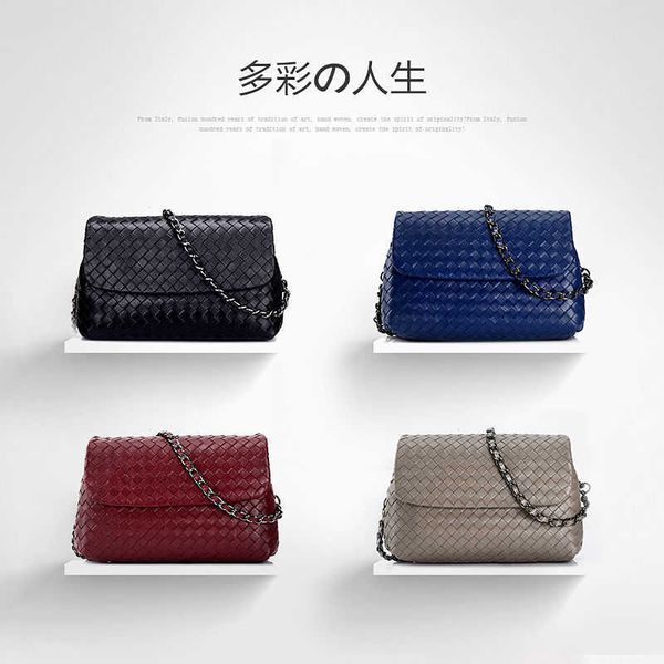 

bag women's cross body small dual-use pure hand woven sheepskin shoulder