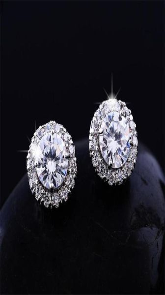 

new arrival 18k white gold plated earings big diamond earrings for women white zircon earrings35307892048248, Golden;silver