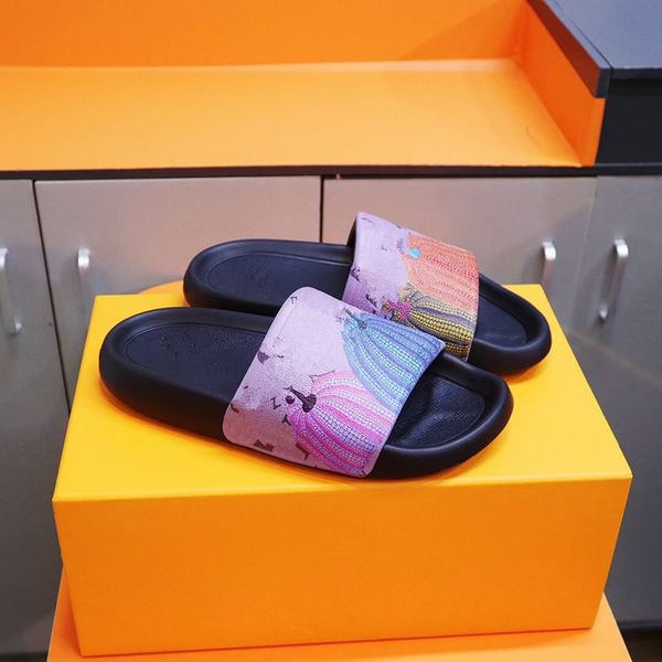 

sandals luxury slippers women slides flat flip flops slide beach sandal slipper shoes designer orange crocodile skin summer leather 0718, Black