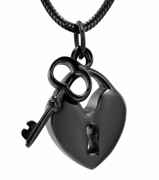 

lkj11532 key lock design hold you in m hear memorial urn necklace stainless steel cremation urn funeral casket blank engravable9673538, Silver