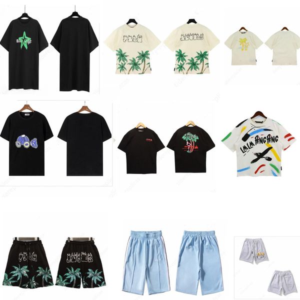 

men shirts designer t shirt of luxury brand tshirt designer palms angels angel pa clothing spray letter short sleeve spring summer tide men, White;black
