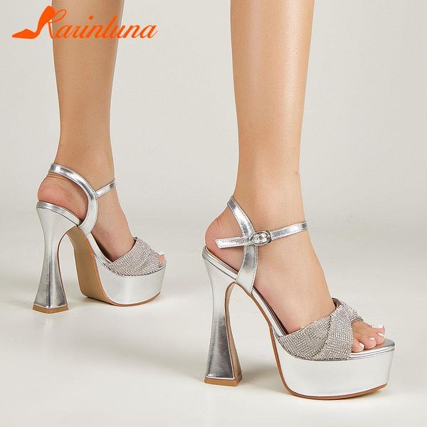 

sandals super thick high heeled party women sandals fashion european style ankle buckle ladies sandals summer comfy walking 230719, Black