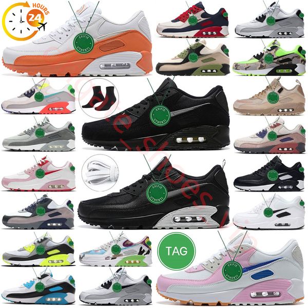 

2023 maxs 90 running shoes triple black white grey fog be true rose pink hyper turquoise orange camo viotech laser blue city pack air cushio
