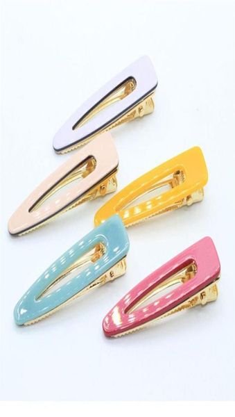 

10 pcs acrylic resin hair barrettes fashion geometric alligator hair clips for women and ladies hair accessories random color 9628727, Golden;silver