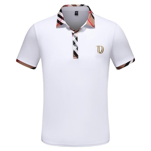 

2023 summer new business lapel polo shirt men's youth short-sleeved t-shirt casual trend m-3xl a35, White;black