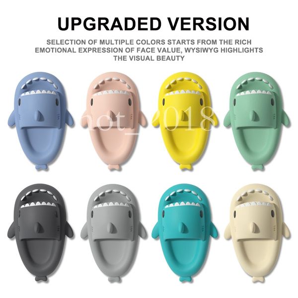 

slippers shark slippers slides summer shoes beach flip flops platform cute indoor bathroom soft women men eva female male, Black