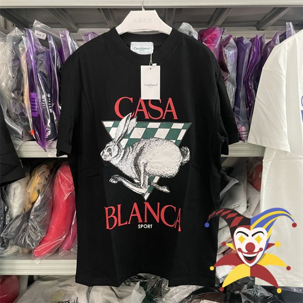 

mens tshirts rabbit print casablanca tshirt 230720, White;black
