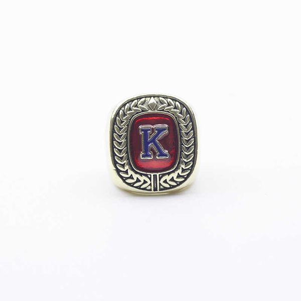 

ncaa university of kansas crow hawk k basketball champion ring, Golden;silver
