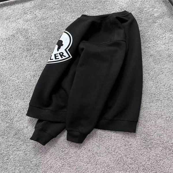 

22ss men's hoodie high sweatshirt fashion bodysuit dress print embroidery long sleeve pullover casual sportswear crew neck hoodie, Black