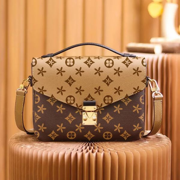 

m44876 pochette genuine leather wallet clutch bags womens designer metis luxury handbag crossbody tote bags mens handle classic old flower s