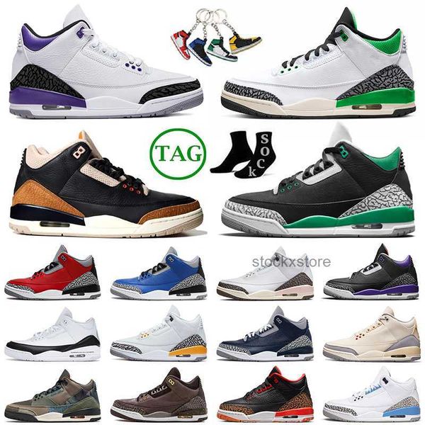 

3 j3 authentic jumpman 3s basketball shoes men lucky green desert elephant patchwork sports dark iris neapolitan pine green women trainers c, Black