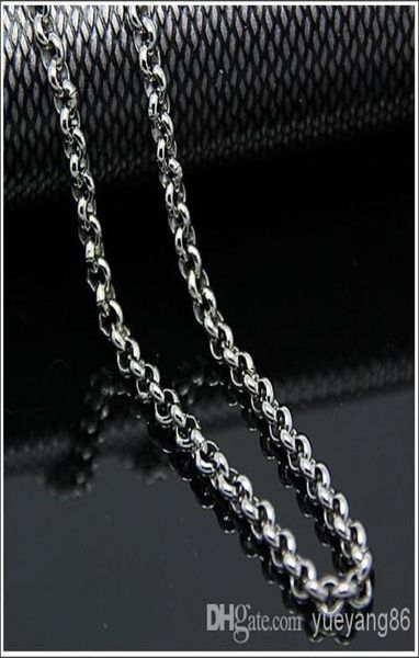 

35mm6mm lot 5 meters in bulk jewelry round rolo chain finding chain stainless steel diy necklace bracelet5057389, Silver