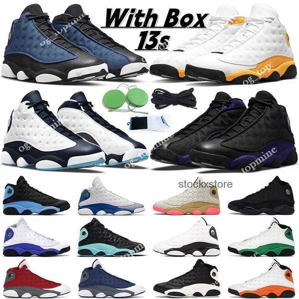 

with box 13 13s men basketball shoes university gold hyper royal red flint obsidian black cat court purple reverse atmosphere grey womens sp
