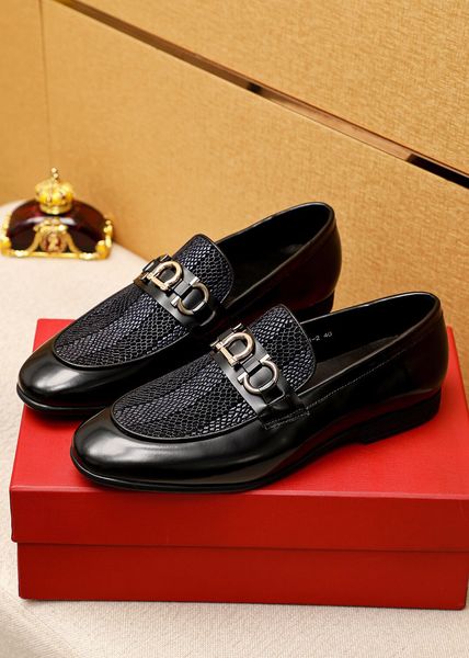 

2023 men brogues business dress shoes genuine leather men's party wedding oxfords male brand formal shoes size 38-45, Black