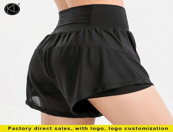 

yoga summer women039s high waist shorts mesh breathable moisture absorption 3color sports fitness running 18429547310