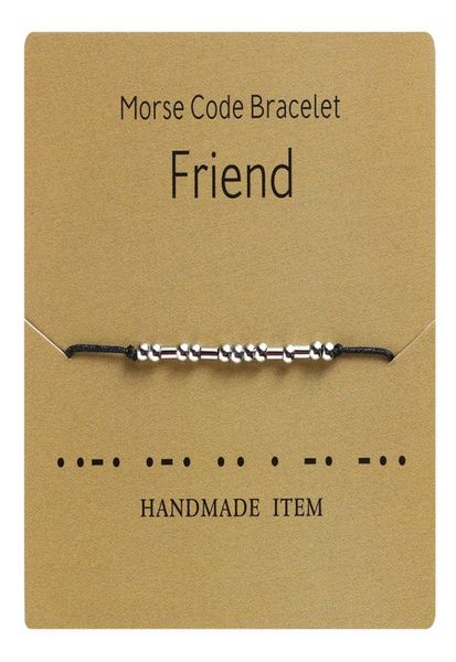

family friend friendship beads bracelets morse code bracelet charm bracelet for women men jewelry adjustable gifts3475428, Golden;silver