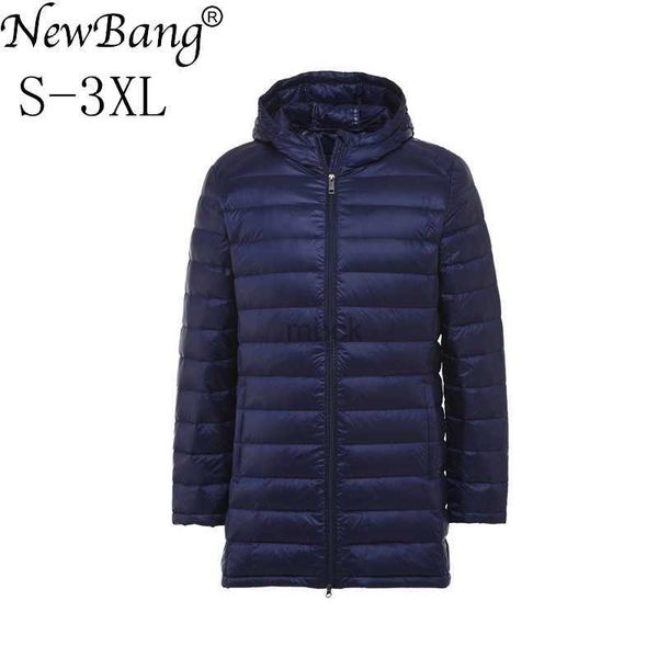 

men's down parkas plus size 7xl 8xl winter long duck down jacket men feather parka man ultra light down jacket men lightweight warm puf, Black
