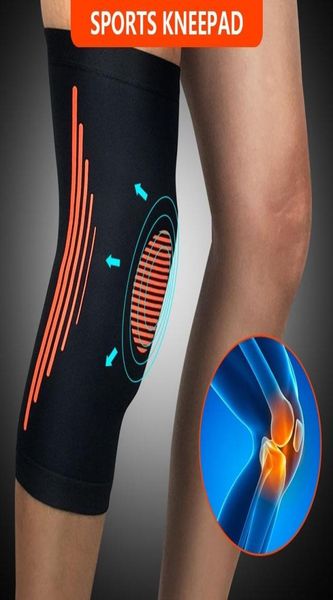 

2018 compression knee brace injury recovery training knee pads for riding running and joint pain relief sport knee keepwarm jointp6168258, Black;gray