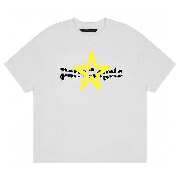 

classic designer brand angle mens and womens fashion daily casual short sleeved t-shirt palm pentagram t-shirt men summer clothing, White;black