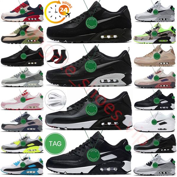 

designer men air cushion 90 running shoes dot infrared total laser blue airs hyper grape royal triple white black red airs sports 90s wolf g