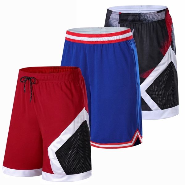 

men's shorts men basketball shorts sport running shorts outdoor training fitness short sweatpant loose beach short pants zipper pocket, White;black