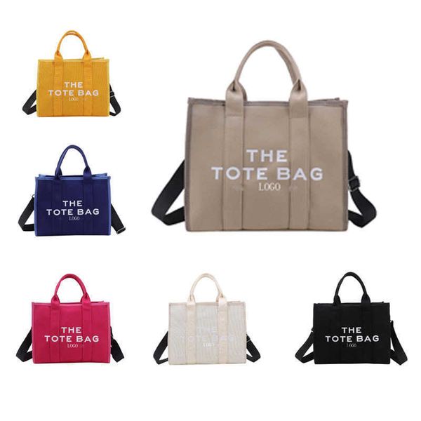 

bag women's bag trend large capacity canvas tote bag letter one shoulder crossbody handheld women's bag