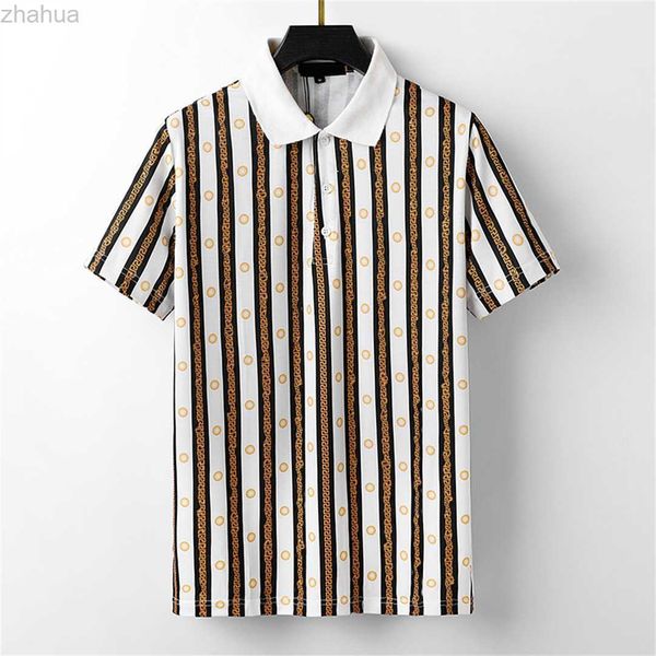 

2023 summer men's polos luxury designer stripe polo shirt t shirts snake polos bee floral embroidery mens high street fashion horse pol, White;black