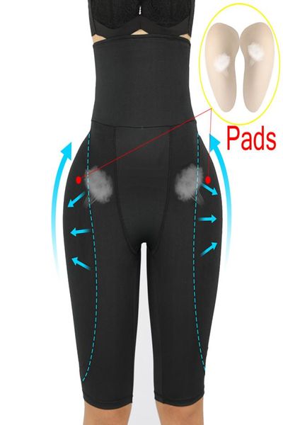 

women butt lifter shapewear waist tummy control body underwear shaper pad control panties fake buttocks lingerie thigh slimmer1187479, Black;white