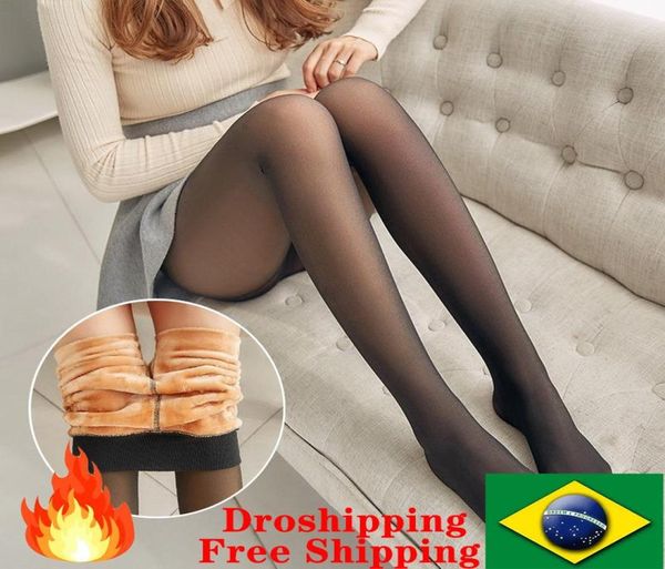 

socks hosiery winter warm leggings women39s thermal pants polar pantyhose sock lined velvet tights skin effect high waist woo3291809, Black;white