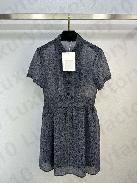 

casual dresses woman elegant turn down collar dress high waist lady short sleeve single breaste shirt dress for lady, Gray;blue