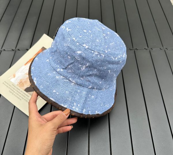 

fashion womens designer luxurys hats women designers caps bucket hat classic double sided wear easy to match, Blue;gray