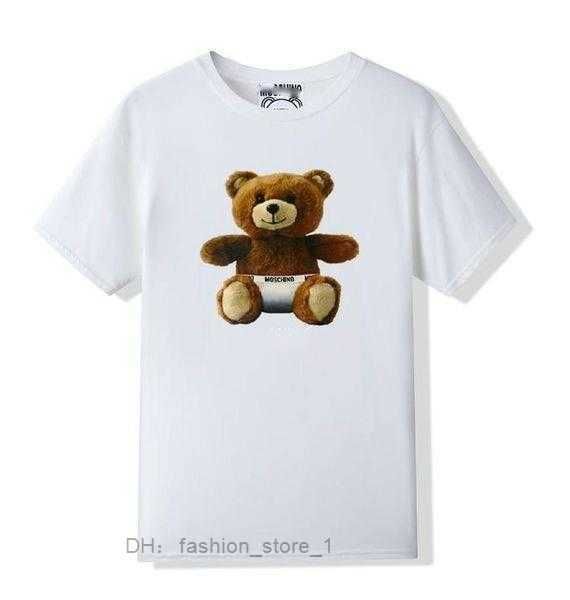 

designer new women's moschino t-shirt cotton graphic oversized white black loose tees 2 zxh9