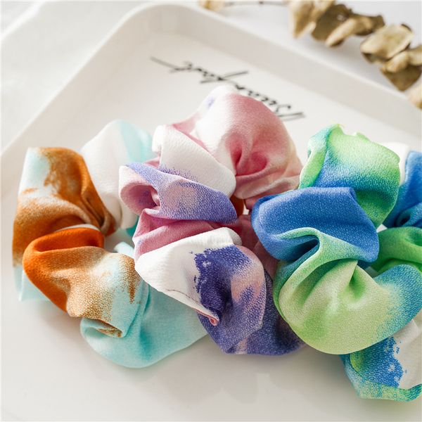 

fashion blogger designer jewelry tie dyed elastic band, large intestine loop, hair loop, simple fabric loop fabric loop women's versati, Golden;silver