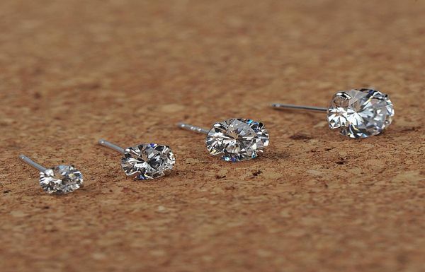 

100 pcs earrings for men and women fashion jewelry stud earring 925 sterling silver new4877598, Golden;silver