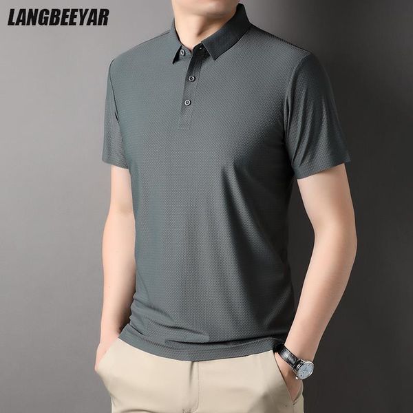 

men's polos grade seamless brand summer mens plain simple casual turn down collar polo shirt short sleeve fashions clothes men 230719, White;black