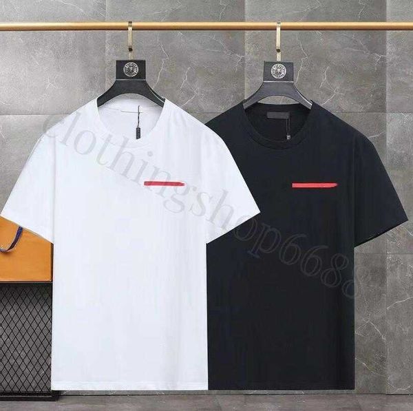 

2023 designer mens design t-shirt spring summer color sleeves tees vacation short sleeve casual letters printing size range triangle patter, White;black