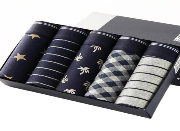 

5pcslot cotton mens underpants brand print boxer shorts homme male comfortable underwear men039s boxers breathable pantie77699544252, Black;white