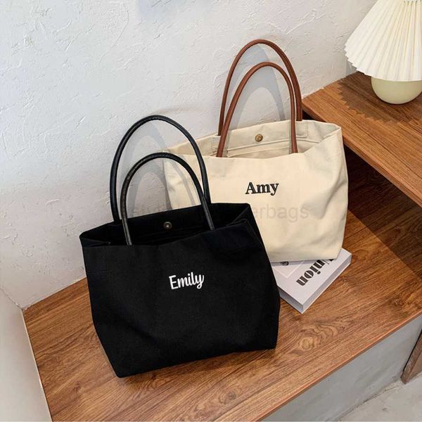

shoulder bags personalized embroidery tote bag large capacity simple women's handbag bagstylishdesignerbags