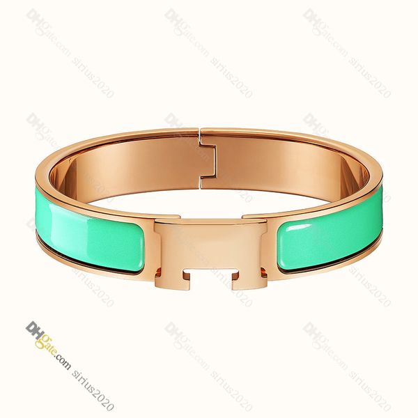

designer bracelet for women classic letter h bracelet titanium steel & enamel bracelets gold-plated never fading non-allergic,rose gold brac, Black